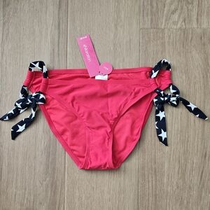 NWT Xhilaration Red White and Blue Bikini Swim Bottoms in Size L